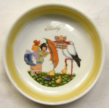 Vintage Glazed Pottery Bowl Yellow Iridized Chechoslovakian 2-w - $553.18 MXN