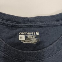 Carhartt K126 NVY Men's Blue Long Sleeve Pocket Workwear Cotton T-Shirt Size 3XL image 6