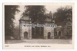 tq1671 - Notts - Early View of Welbeck Lion Gates, at Sparken Hill - postcard - $3.18