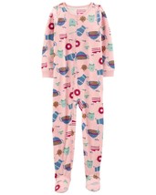Carters Fleece Footed Pajama Blanket Sleeper Size 7 8 10 Hot Cocoa Baking - £22.37 GBP