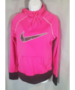 Nike Therma-fit Swoosh Pullover Hoodie Small Pink Thumbholes Size Small - $15.76