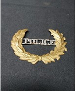 Antique POLICE Hat Cap Badge Pin Wreath Ca. 1900 Obsolete Original  - $69.93 CAD