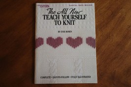 The All New Teach Yourself To Knit Evie Rosen Leisure Arts Booklet #623 Vintage - $7.60