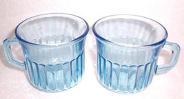 Forte Crisa (2) Cups Light Blue Swirl /Diamond Design Collectible - £19.60 GBP
