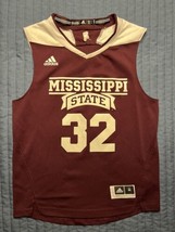Adidas Mississippi State Bulldogs Basketball Jersey #32 Men’s Size Medium Maroon - £23.19 GBP