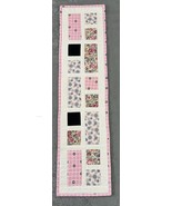 Handmade Quilted Table Runner Multicolored Patchwork Design - $19.80
