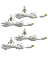 C7 Accessory Cord with 4 C7 Led Light Bulb Candelabra Base E12 Socket Wh... - $39.71