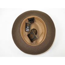 Men's Bruno Capelo Belvedere 2-Tone Straw Style Fedora Hat BD959 Tan Brown image 4