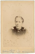 Circa 1890&#39;S Cabinet Card Woman Victorian Dress Good Westbourne Park London, Uk - £7.57 GBP