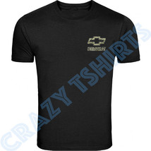 New Chevrolet Bowtie &amp; Worn American T-Shirt Shirt Black S TO 3XL - £7.28 GBP