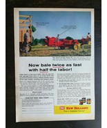Vintage 1961 New Holland Tractor Compact Hayliner 65 Full Page Original ... - £5.21 GBP