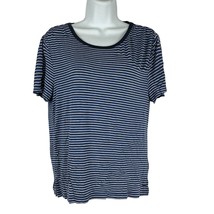 American Eagle Soft &amp; Sexy Blue &amp; White Striped Short Sleeve T-Shirt Medium - £10.82 GBP