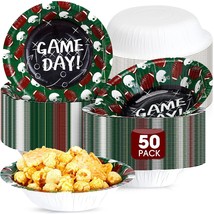 50 Pcs 16 Oz Paper Bowls Football Party Snack Bowls Supplies Disposable ... - $45.99