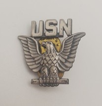 USN United States Navy Hat Badge Pin Eagle Screwback - £19.23 GBP