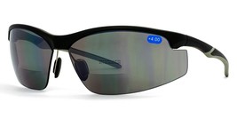 Bifocal Safety Sunglasses Sun Reader Reading Glasses Sport Wrap UV400 Bl... - $12.98