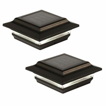 Classy Caps SL211B 4x4 Imperial Solar Post Cap - 2 Pack/Black - £53.04 GBP