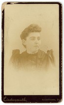 CIRCA 1880&#39;S CDV of Woman in Black Victorian Dress Lindenmuth Allentown PA - £7.47 GBP