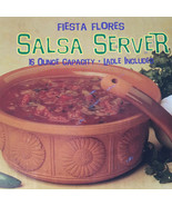 Cooks Club Vintage 80s Terracotta Salsa Server Bowl with Ladle Sunflower... - $880.00 MXN