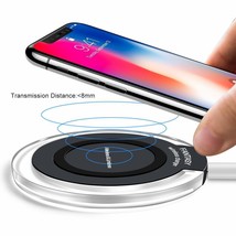 10W Qi Fast Wireless Charger Pad Charging Dock for iPhone 8/X Samsung S8/S8+/S7 - £11.87 GBP