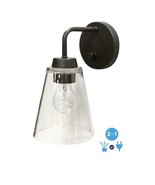 allen + roth HEACOCK Wall Sconce ~ Brushed Nickel ~ Clear Glass ~ 5024119 ￼ - $46.66