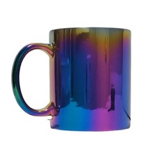 Sensa Reflective Iridescent Rainbow Mug Purple Blue Green Pink -no chips - £22.38 GBP