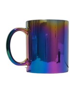 Sensa Reflective Iridescent Rainbow Mug Purple Blue Green Pink -no chips - £22.15 GBP