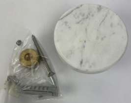 OEM Aquabrass Marmo Shower Towel Hook CC08BC Chrome w Carrara Marble - $55.59 CAD