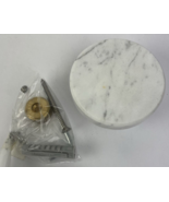 OEM Aquabrass Marmo Shower Towel Hook CC08BC Chrome w Carrara Marble - $728.56 MXN