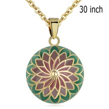 Red green Flower of life Harmony Ball Necklace 20mm Sound Music Mexican Ball Pen - £20.54 GBP