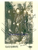 IRON MAIDEN BAND GROUP SIGNED AUTOGRAPH 8X10 RP PHOTO NICKO STEVE JANICK + - £15.97 GBP