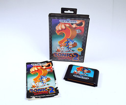 Sega Genesis Sonic the Hedgehog 2 CIB Complete Retail Game Box Tab Manual Game - £12.56 GBP