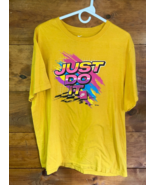 Men’s Nike Basketball T-Shirt Just Do It Graphic Logo Tee Yellow - $16.33