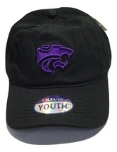 NCAA Kansas State Wildcats Hat - YOUTH Cap  -Embroidered Logo - Black - £9.05 GBP