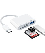 USB C SD Card Reader Adapter C Micro SD TF Card Reader Adapter 3 in 1 US... - £25.57 GBP