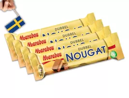 4 Bars of Marabou Dubbel Nougat, Dubble Nougat 43g (1,51oz), Swedish cho... - $11.24