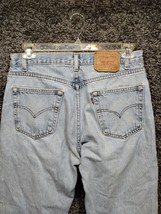 VTG Levis 505 Jeans Men 34x30 Blue Regular Fit Straight Leg Casual Work Pants - £22.11 GBP