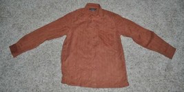 Mens Shirt Long Sleeve Button Up Croft &amp; Barrow Brown Microfiber Sport $40 sz M - £13.45 GBP