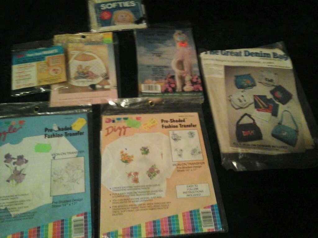 Primary image for Iron-on Patterns Cross Stitch Craft Kits Lot Doll Bride Fun Vintage