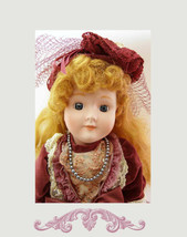 SARAH Large Victorian Lace Porcelain Doll 16&quot; QVC 1980&#39;s Camelot Collect... - $43.90