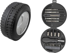 Multi 20 Piece Tool Gift Set in Tire Shape Case Ideal for Home and Auto Kit - £9.50 GBP