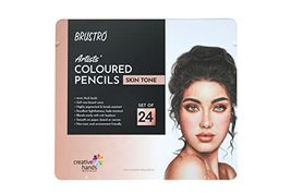 BRUSTRO Artist&#39;s Colour Pencil Skin Tone| Set of 24 (in an Elegant tin B... - $47.25