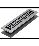 Decor Grates AJH212-C Oriental Floor Register 2x12 Inches Chrome - $17.57 CAD