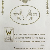 Watched Pot Never Boils 1906 Wise Sayings Print 6 x 4&quot; MilIicent Sowerby... - $19.99