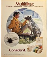 MULTIFILTER: Consider It-Man-Dog-Low Tar-1971 VTG Print Ad - $16.20 CAD