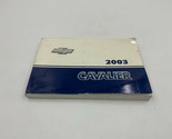 2003 Chevy Cavalier Owners Manual Handbook OEM K02B15010 - £38.83 GBP