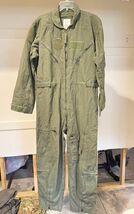 GENUINE US AIR FORCE GREEN NOMEX FIRE RESISTANT FLIGHT SUIT CWU-27/P - 44S. - $50.00