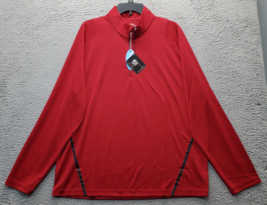 Ahead Activewear Top Mens XL Red Extreme Stretch Loose Fit Mock Neck Qua... - $27.76