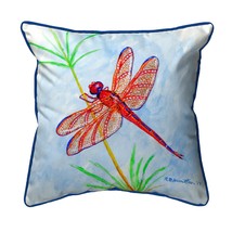 Betsy Drake Red Dragonfly Extra Large Pillow 22x22 - £63.30 GBP