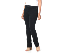 Belle by Kim Gravel Flexibelle Straight Jeans- BLACK, REGULAR 4 - $28.59