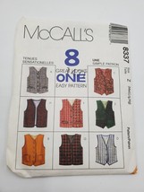 McCall&#39;s Children&#39;s Boys &amp; Girls Vests Lined 8337 8 Looks in One Easy Pa... - $7.88